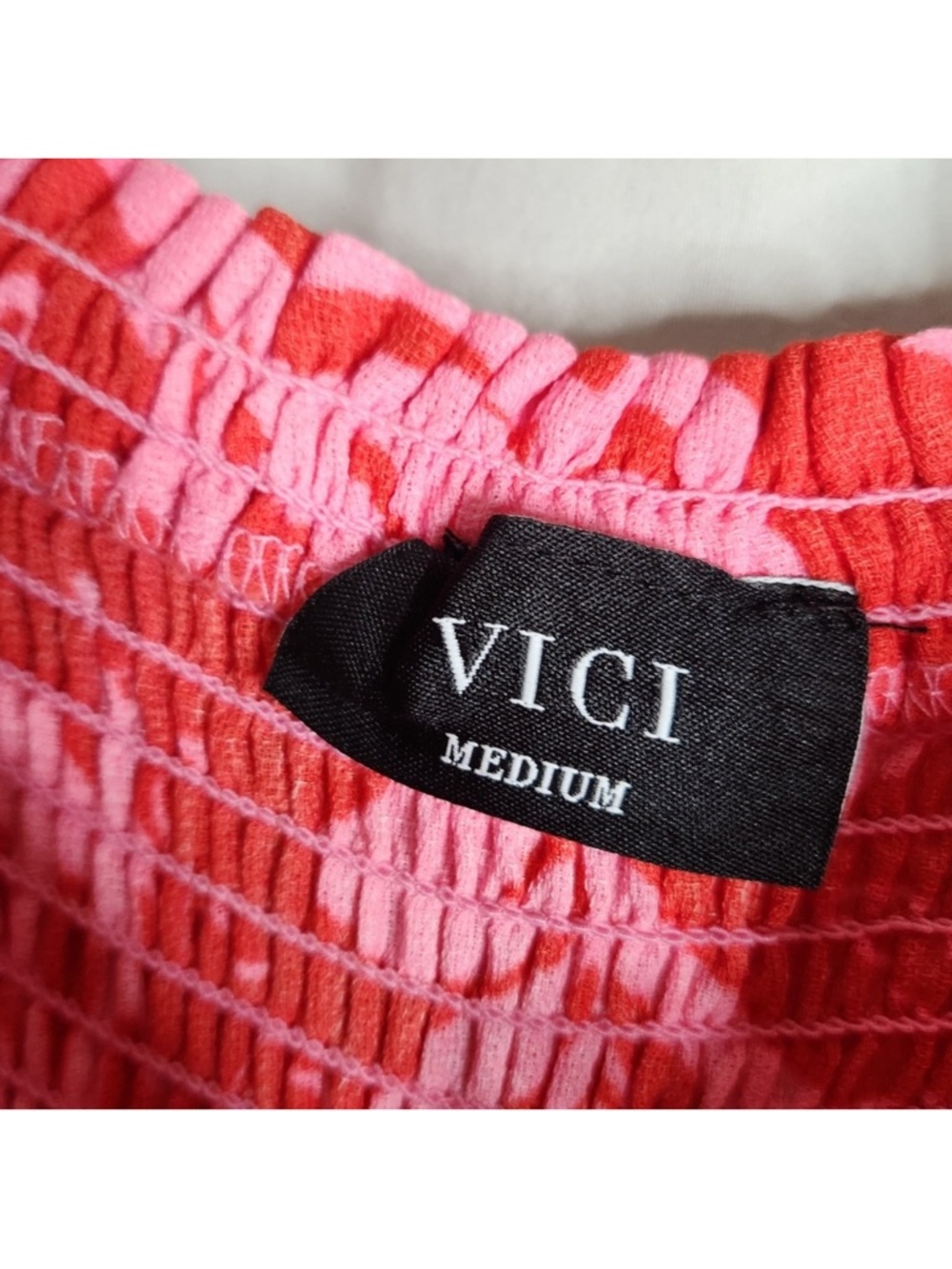 Vici Pink & Red Leaf-Print Midi Skirt - Picture 4 of 5